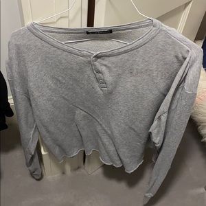 Brandy Melville Grey Long sleeve Shirt